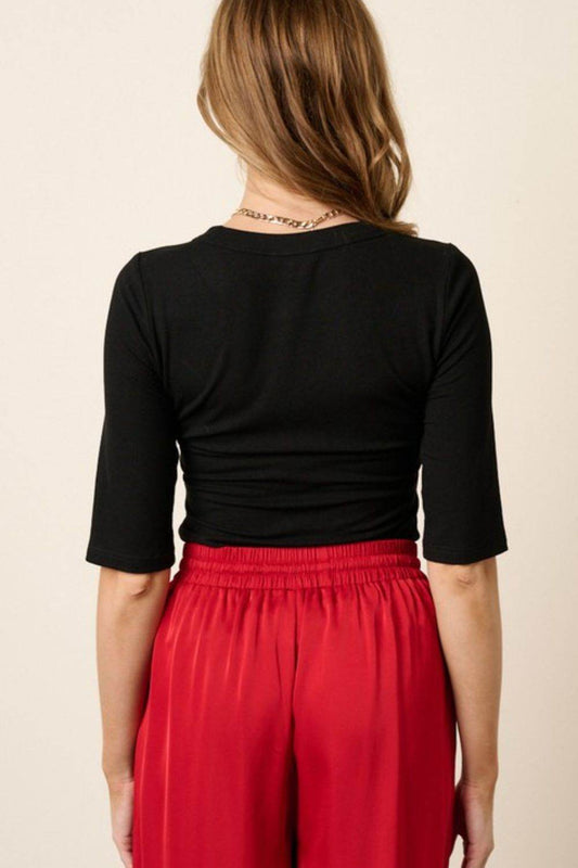 Mittoshop Round Neck Half Sleeve T-Shirt - Shop Style & More | Fresh Looks, Everyday Deals & Free Shipping