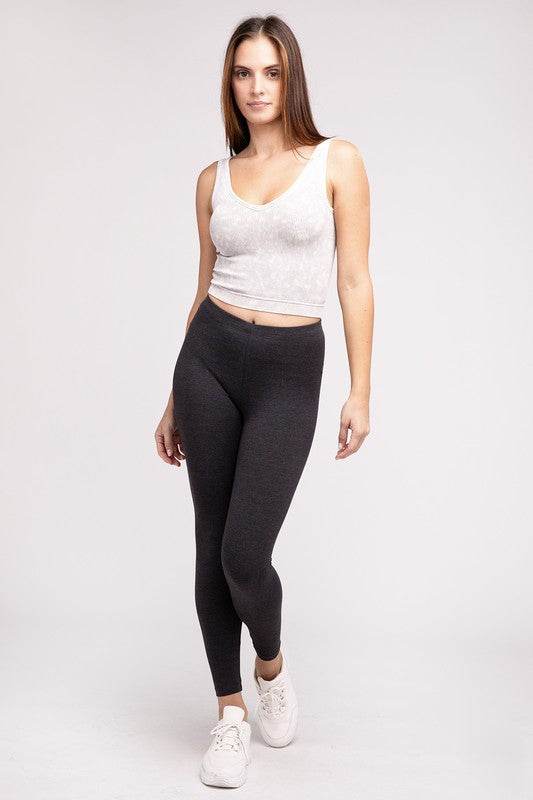 Premium Cotton Full-Length Leggings - Shop Style & More | Fresh Looks, Everyday Deals & Free Shipping