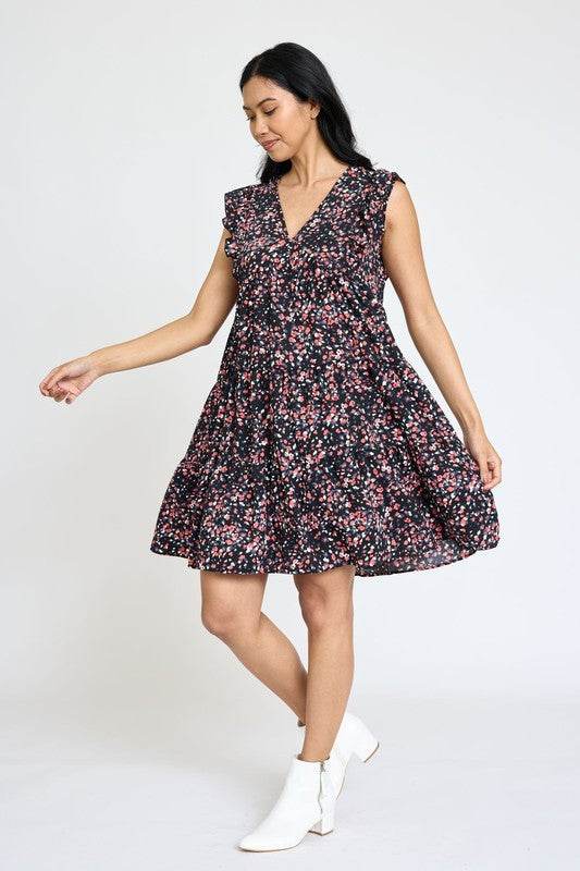 Leopard Flutter Sleeve V Neck Dress - Shop Style & More | Fresh Looks, Everyday Deals & Free Shipping