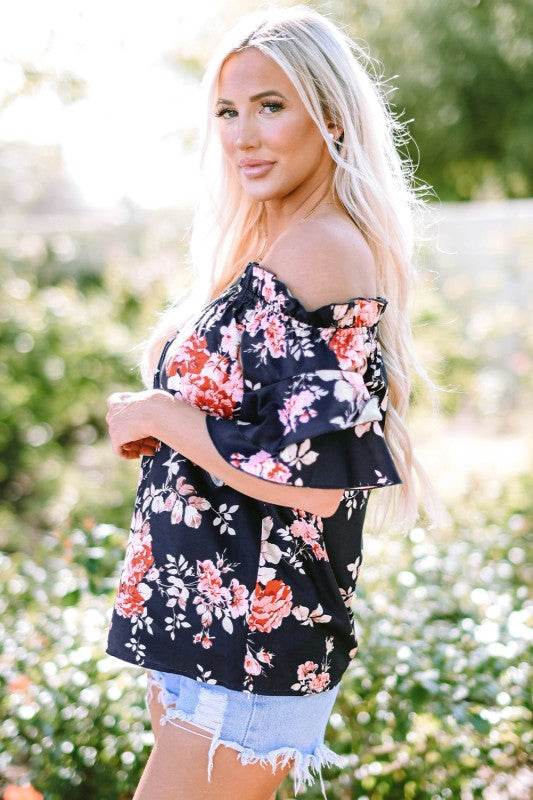 Savanna Ruffle Off Shoulder Flounce Sleeve Blouse - Shop Style & More | Fresh Looks, Everyday Deals & Free Shipping