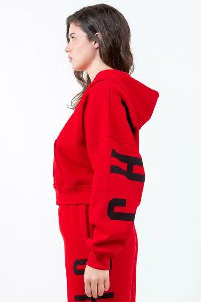 American Bazi Letter Graphic Long Sleeve Drawstring Cropped Hoodie - Shop Style & More | Fresh Looks, Everyday Deals & Free Shipping