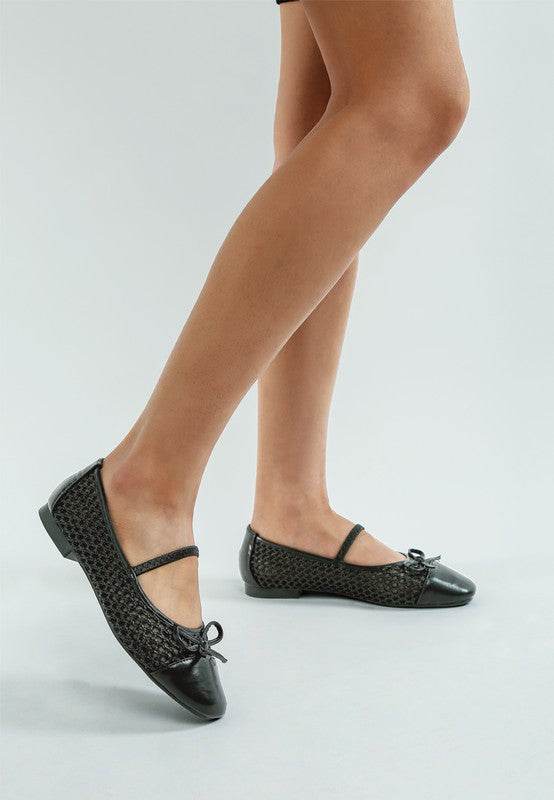 Omela Woven Bow Detail Ballerinas - Shop Style & More | Fresh Looks, Everyday Deals & Free Shipping