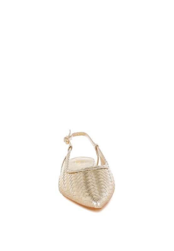 Kurina Metallic Woven Slingback Sandals - Shop Style & More | Fresh Looks, Everyday Deals & Free Shipping