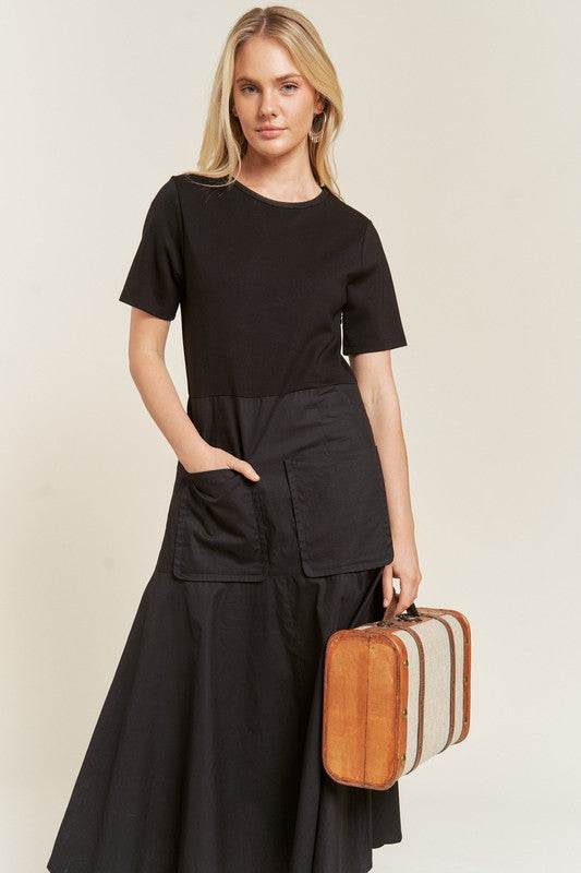 KNIT MIX DRESS - Shop Style & More | Fresh Looks, Everyday Deals & Free Shipping