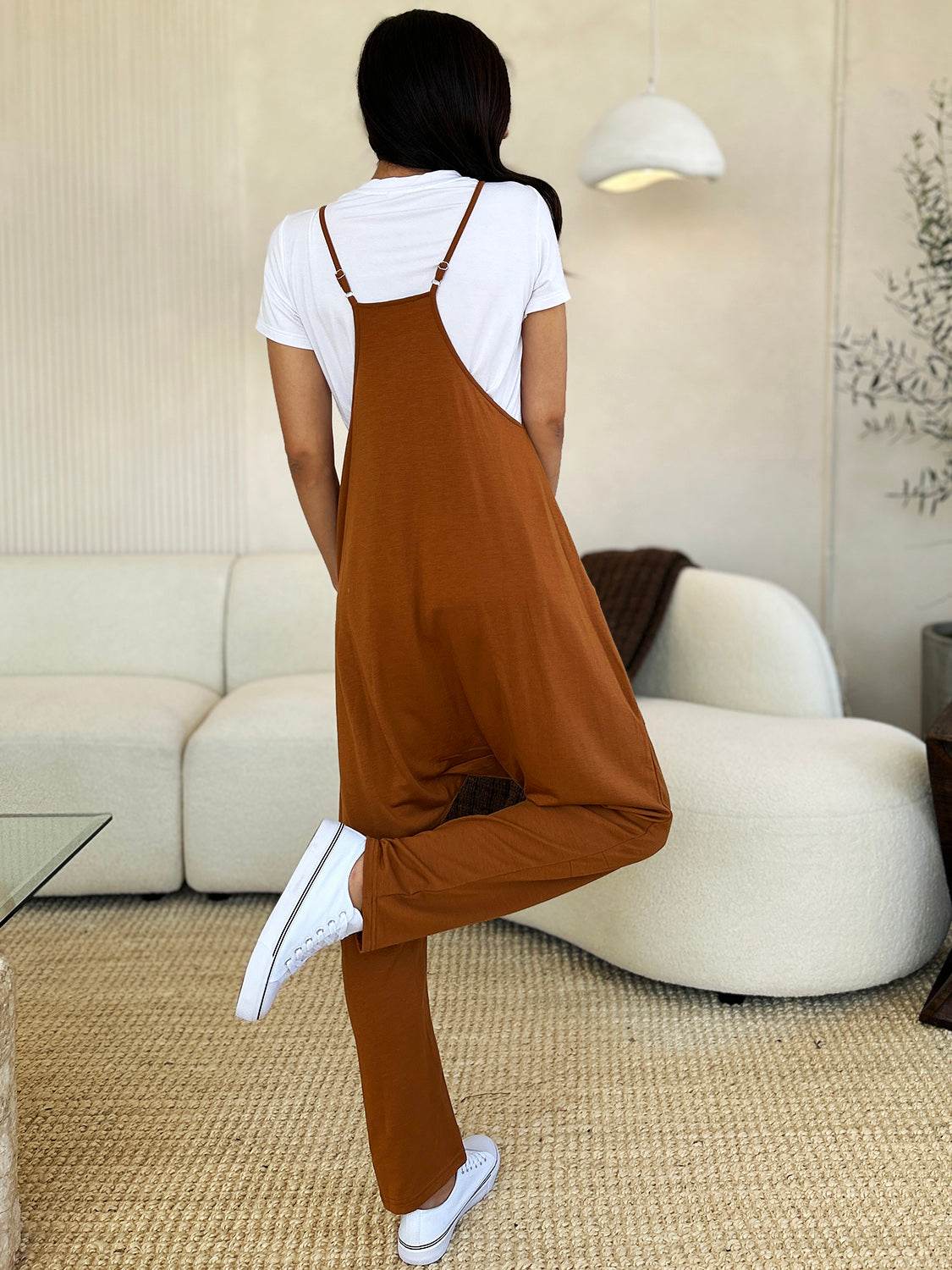 Double Take Full Size Sleeveless V-Neck Pocketed Jumpsuit - Shop Style & More | Fresh Looks, Everyday Deals & Free Shipping