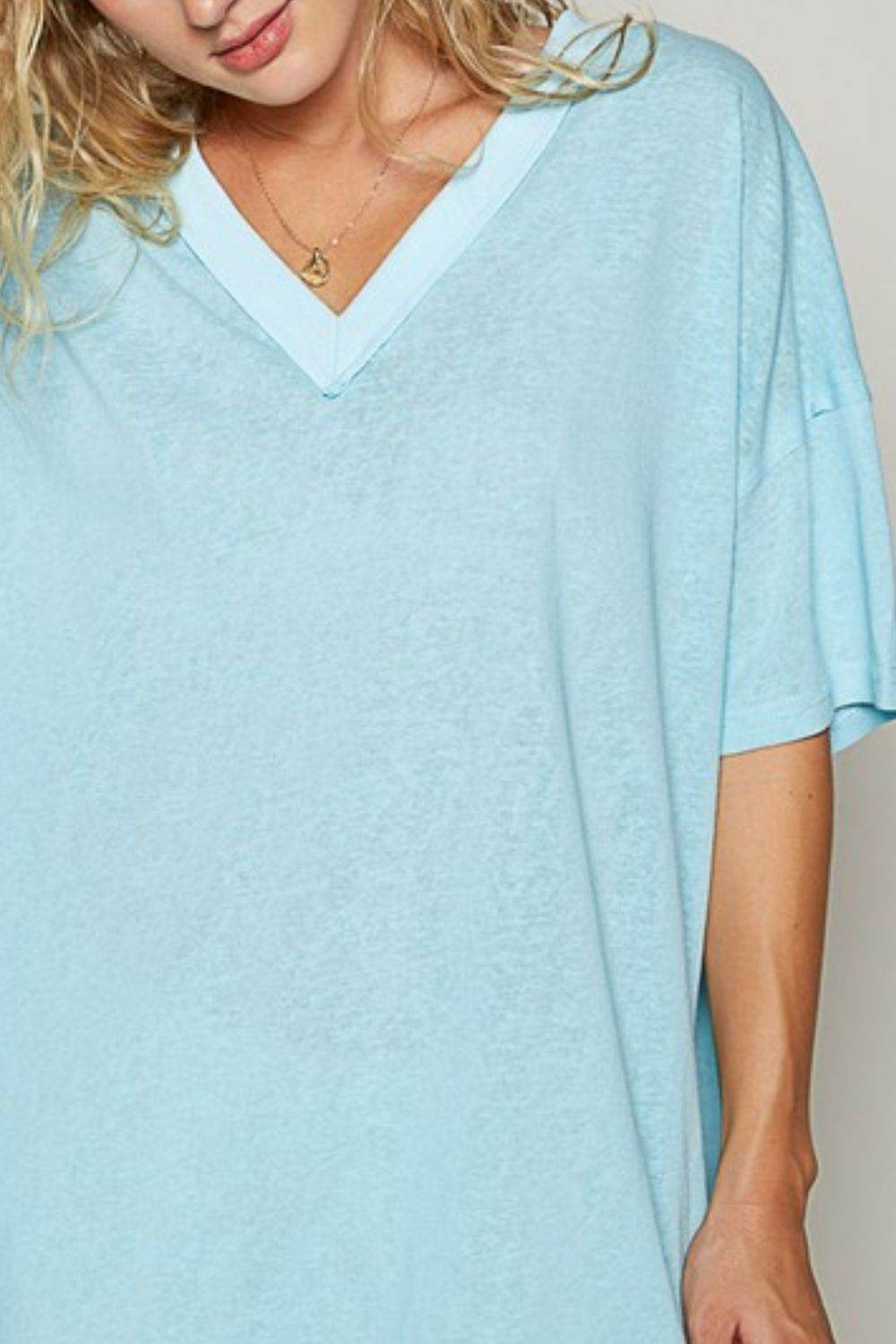 POL V-Neck Half Sleeve T-Shirt - Shop Style & More | Fresh Looks, Everyday Deals & Free Shipping