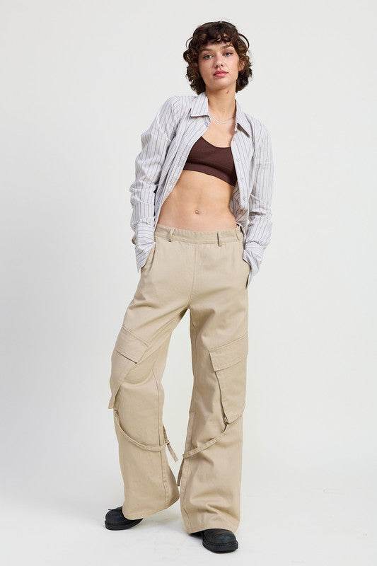 CARGO PANTS WITH POCKET DETAIL - Shop Style & More | Fresh Looks, Everyday Deals & Free Shipping