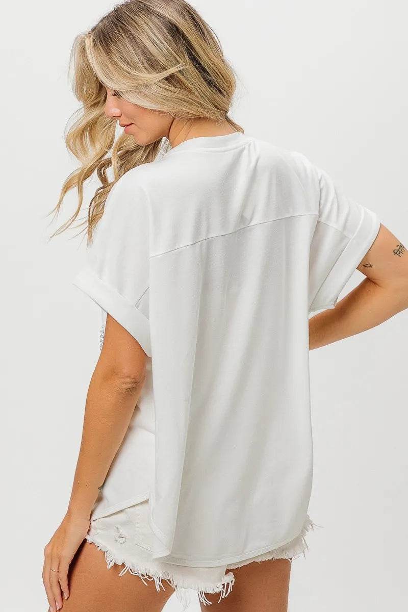 BiBi Fourth Of July Terry T-Shirt - Shop Style & More | Fresh Looks, Everyday Deals & Free Shipping