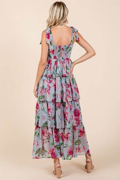 Mittoshop Layered Floral Sweetheart Neck Maxi Dress - Shop Style & More | Fresh Looks, Everyday Deals & Free Shipping