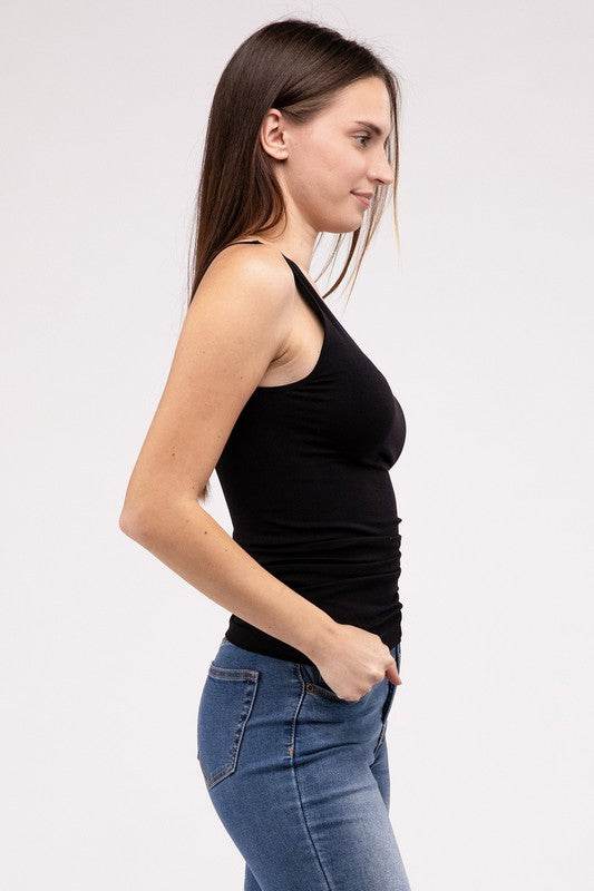 Front & Back 2-Way V-Neck Seamless Tank - Shop Style & More | Fresh Looks, Everyday Deals & Free Shipping