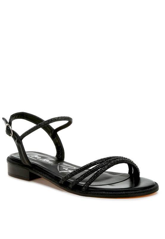 Nobbity Rhinestone Pearl Detail Flat Sandals - Shop Style & More | Fresh Looks, Everyday Deals & Free Shipping