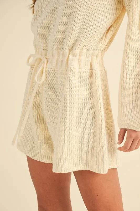 MABLE Round Neck Long Sleeve Sweater Romper - Shop Style & More | Fresh Looks, Everyday Deals & Free Shipping