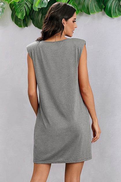 Round Neck Solid Sleeveless Shirt Dress - Shop Style & More | Fresh Looks, Everyday Deals & Free Shipping