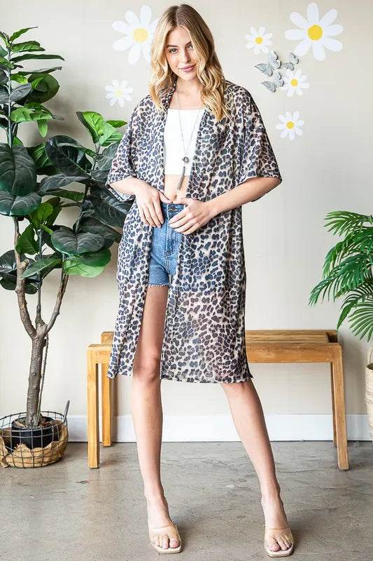Heimish Full Size Leopard Open Front Cardigan Plus Size - Shop Style & More | Fresh Looks, Everyday Deals & Free Shipping