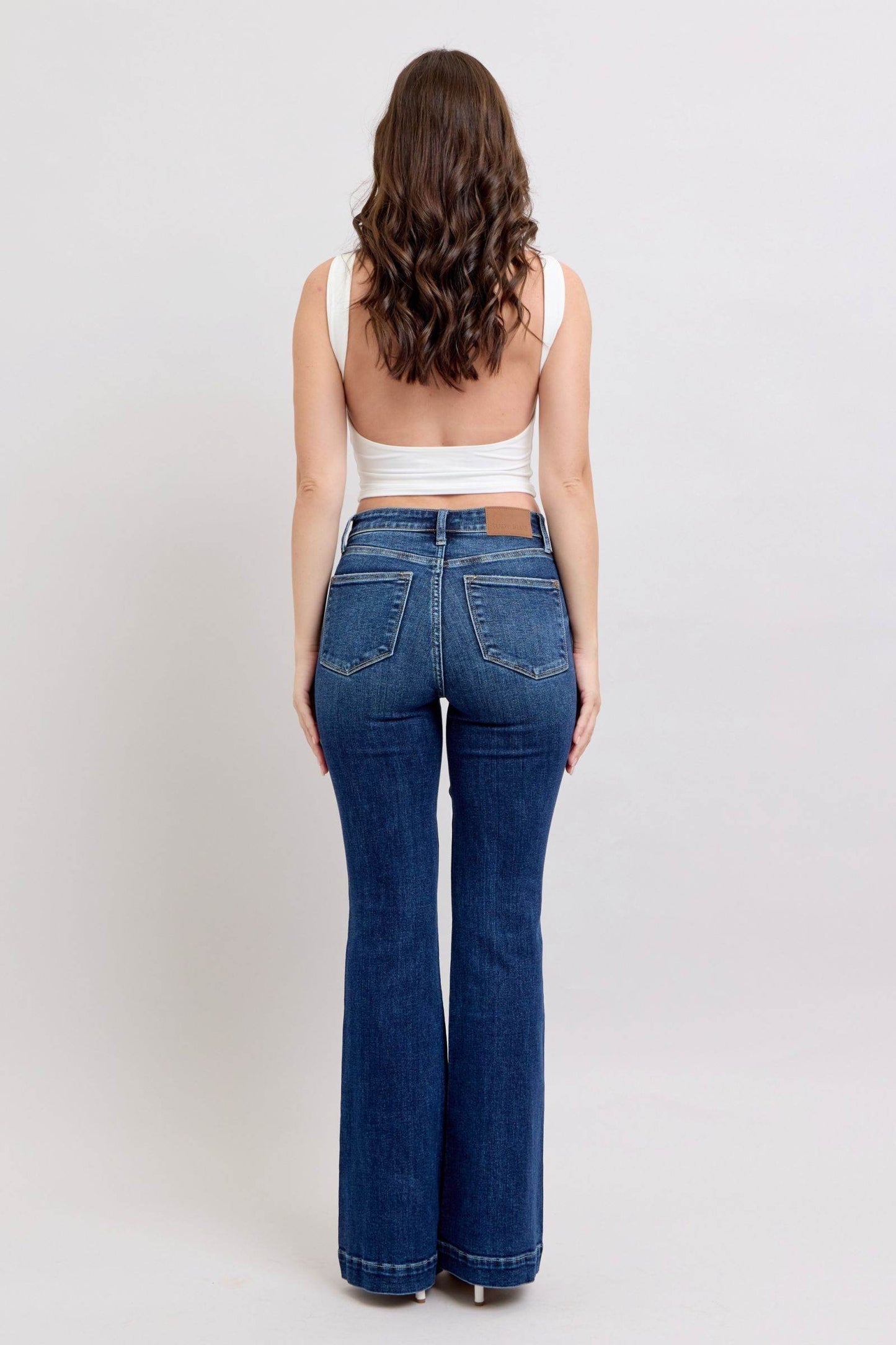 Judy Blue Full Size High Rise Flare Jeans with Pockets Plus Size - Shop Style & More | Fresh Looks, Everyday Deals & Free Shipping