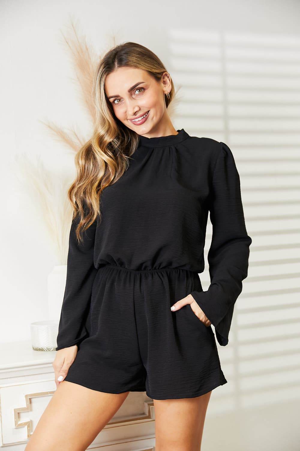 Culture Code Full Size Open Back Romper with Pockets - Shop Style & More | Fresh Looks, Everyday Deals & Free Shipping