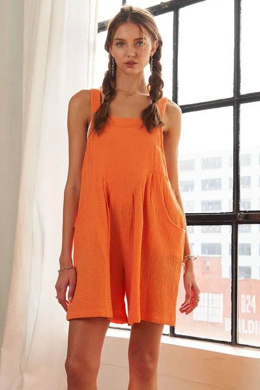 ADORA Wide Leg Overall Romper - Shop Style & More | Fresh Looks, Everyday Deals & Free Shipping