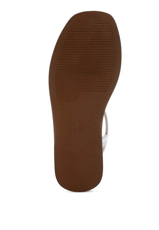 Ridayne Rhinestones Embellished Strappy Flats - Shop Style & More | Fresh Looks, Everyday Deals & Free Shipping