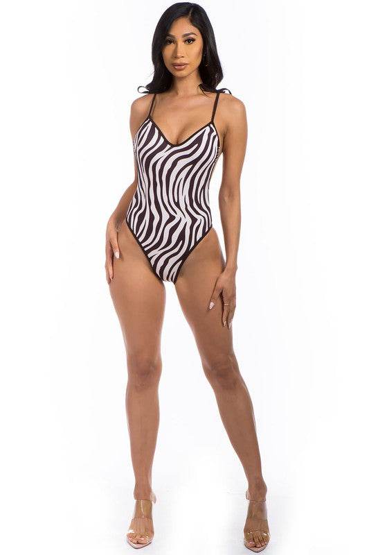 ONE-PIECE ZEBRA PRINT BATHING SUIT - Shop Style & More | Fresh Looks, Everyday Deals & Free Shipping