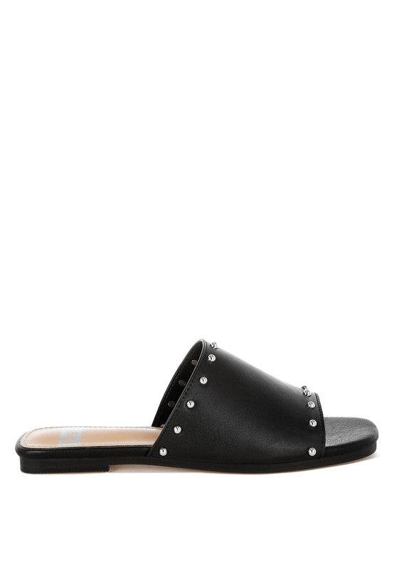 Renaldi Genuine Leather Studded Slip-On Flats - Shop Style & More | Fresh Looks, Everyday Deals & Free Shipping
