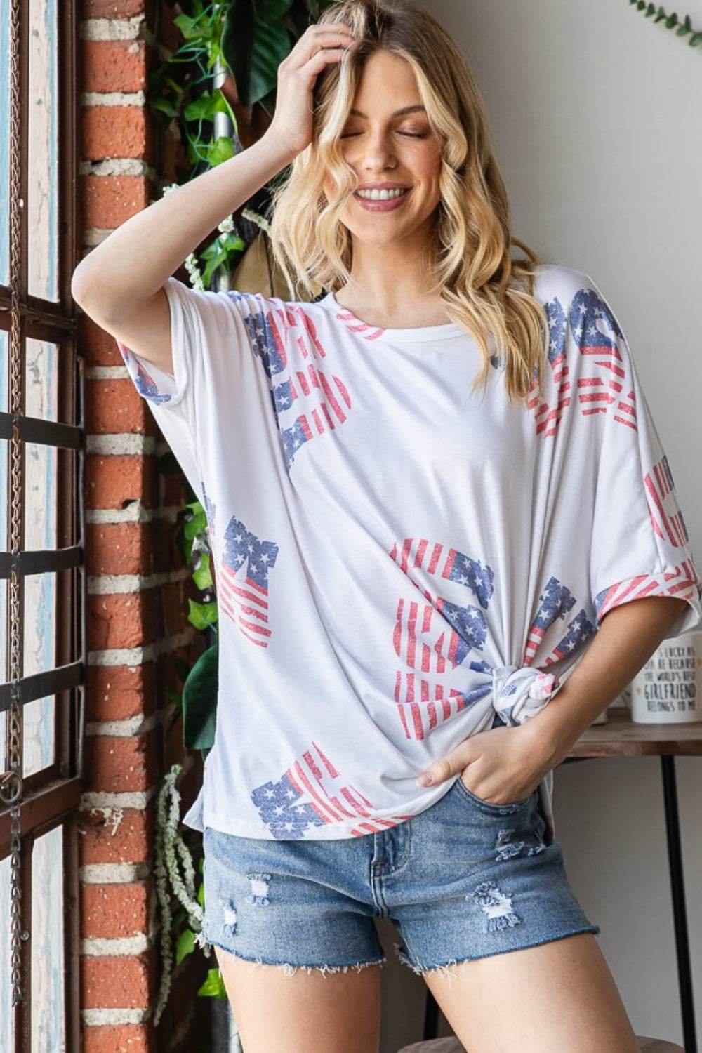 HOPELY Letter Graphic Round Neck T-Shirt - Shop Style & More | Fresh Looks, Everyday Deals & Free Shipping