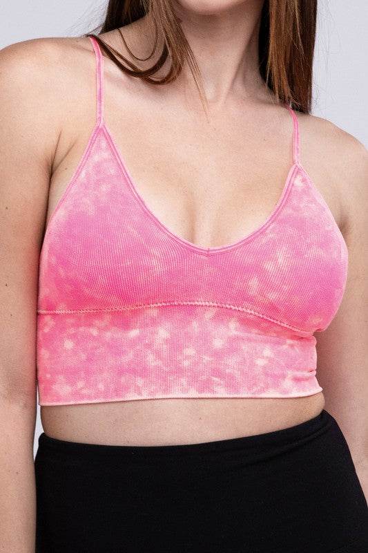 Washed Ribbed Bra Padded Tank Top - Shop Style & More | Fresh Looks, Everyday Deals & Free Shipping
