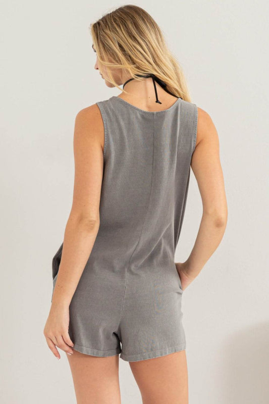 HYFVE V-Neck Wide Strap Romper - Shop Style & More | Fresh Looks, Everyday Deals & Free Shipping
