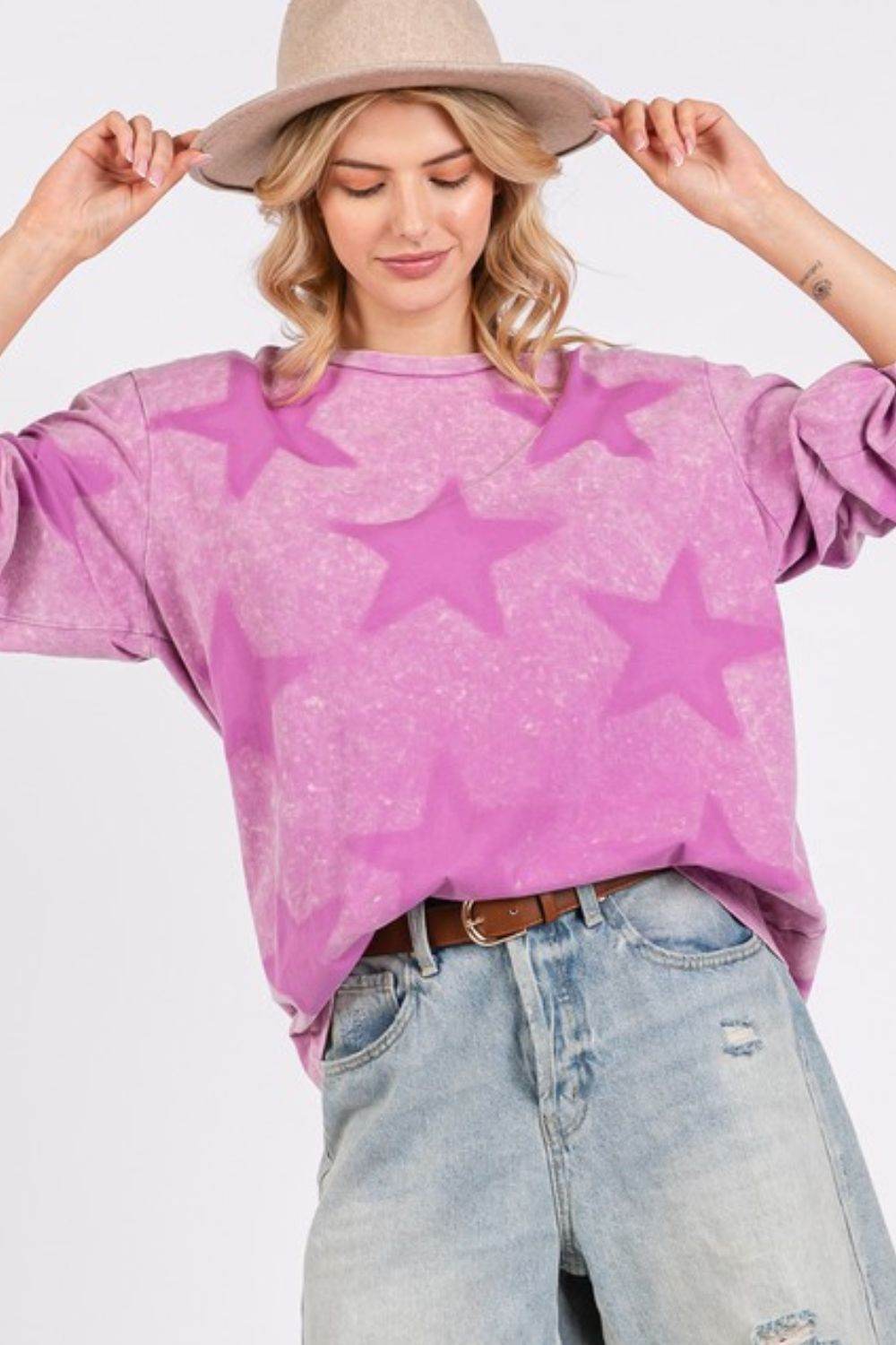 SAGE + FIG Mineral Wash Star Pattern T-Shirt - Shop Style & More | Fresh Looks, Everyday Deals & Free Shipping