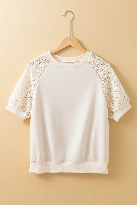 Paulina Lace Crochet Short Sleeve Top - Shop Style & More | Fresh Looks, Everyday Deals & Free Shipping