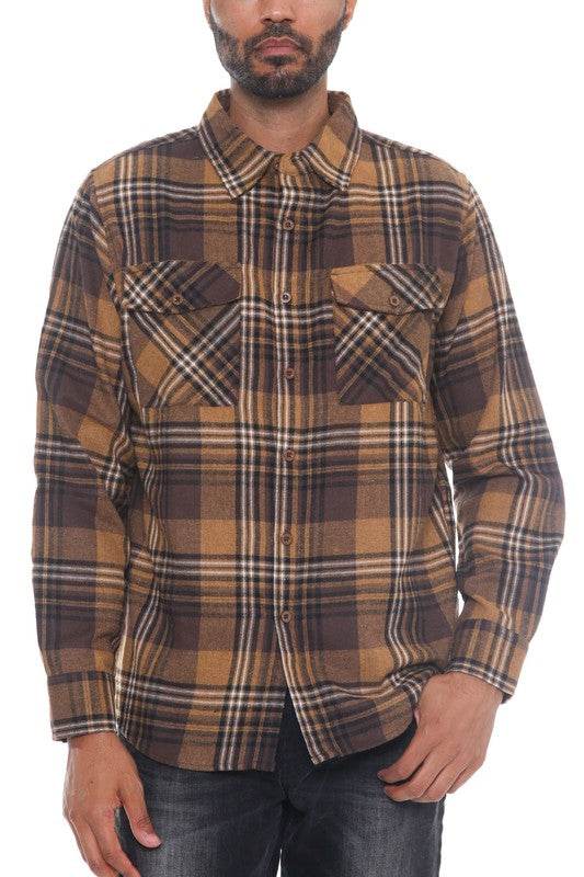 Regular Fit Checker Plaid Flannel Long Sleeve - Shop Style & More | Fresh Looks, Everyday Deals & Free Shipping