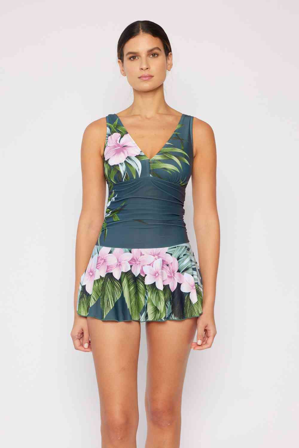 Aloha Forest Swim Dress – Marina West Swim Full Size Clear Waters One-Piece Swimwear