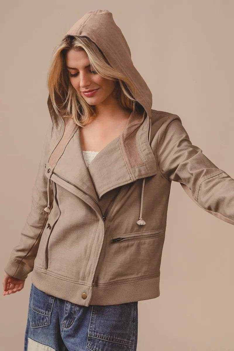 BiBi Textured Woven Rider Jacket - Shop Style & More | Fresh Looks, Everyday Deals & Free Shipping