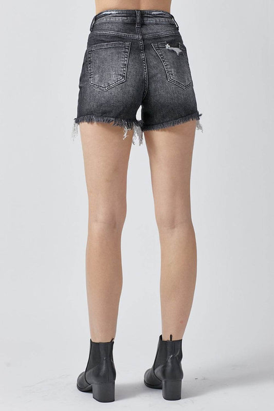 RISEN Full Size High Rise Distressed Denim Shorts - Shop Style & More | Fresh Looks, Everyday Deals & Free Shipping