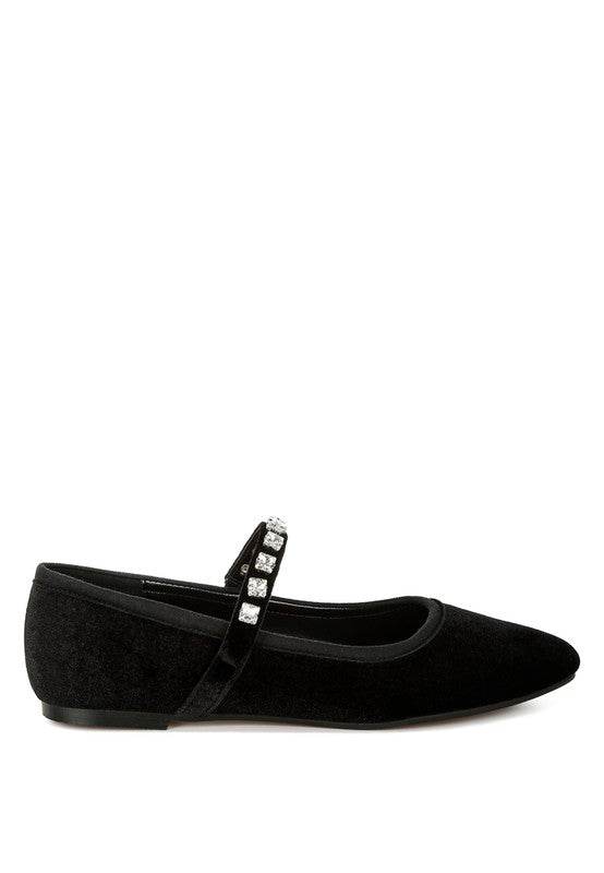 Aralia Velvet Mary Jane Ballerinas - Shop Style & More | Fresh Looks, Everyday Deals & Free Shipping