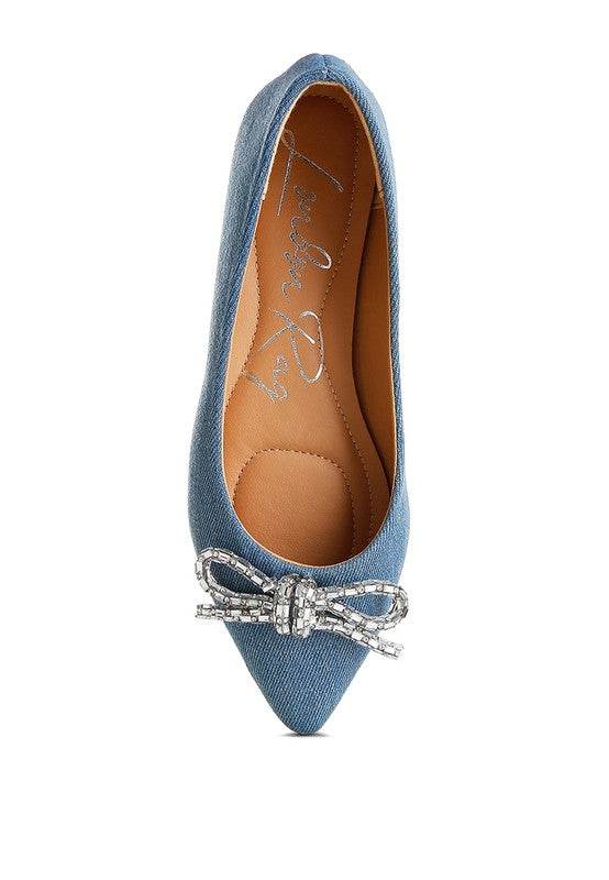 Ellerby Embellished Bow Detail Ballet Flats - Shop Style & More | Fresh Looks, Everyday Deals & Free Shipping