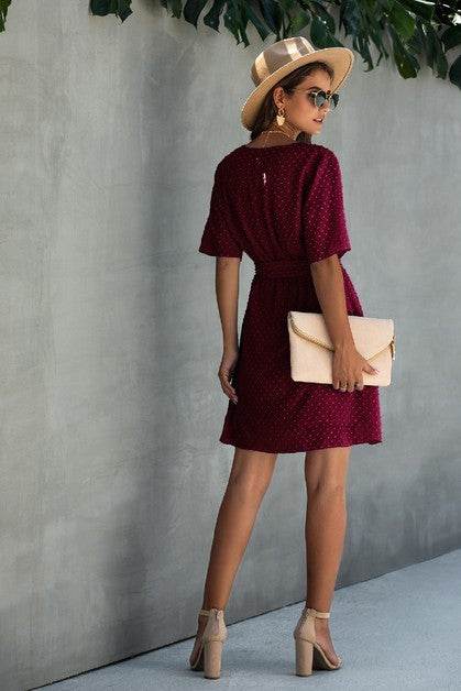 V Neck Ruffled Hem Wrap Dress - Shop Style & More | Fresh Looks, Everyday Deals & Free Shipping