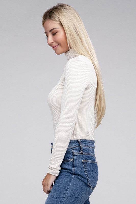 Ribbed Turtle Neck Long Sleeve Top - Shop Style & More | Fresh Looks, Everyday Deals & Free Shipping