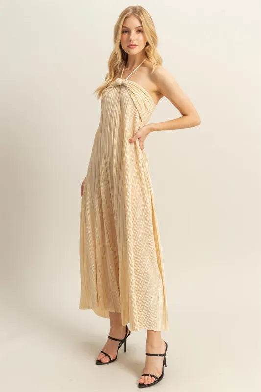 HYFVE Knotted Detail Halter Neck Flowy Maxi Dress - Shop Style & More | Fresh Looks, Everyday Deals & Free Shipping