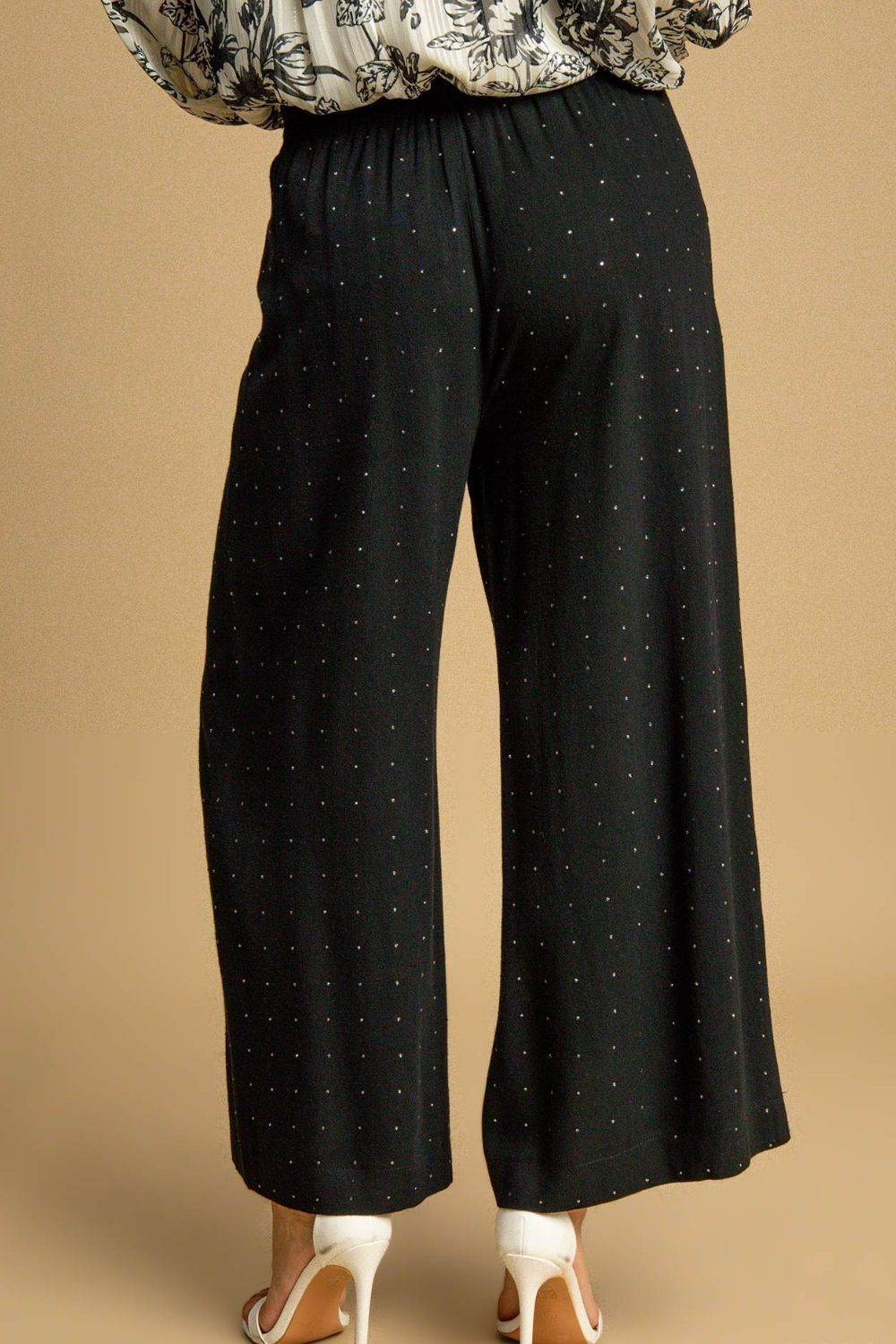 Umgee Full Size High Waisted Embellished Linen Pants Plus Size - Shop Style & More | Fresh Looks, Everyday Deals & Free Shipping