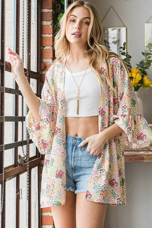 Heimish Full Size Multi Color Floral Open Cardigan Plus Size - Shop Style & More | Fresh Looks, Everyday Deals & Free Shipping