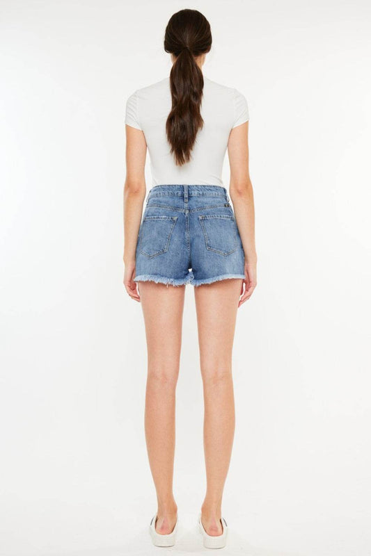 Kancan Distressed Raw Hem High Waist Denim Shorts - Shop Style & More | Fresh Looks, Everyday Deals & Free Shipping