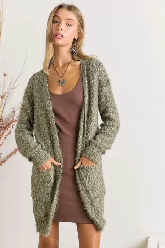 ADORA Comfy Fuzzy Sweater Cardigan - Shop Style & More | Fresh Looks, Everyday Deals & Free Shipping
