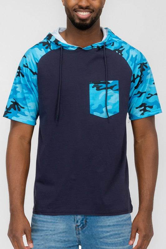 SHORT SLEEVE CAMO COLOR BLOCK - Shop Style & More | Fresh Looks, Everyday Deals & Free Shipping