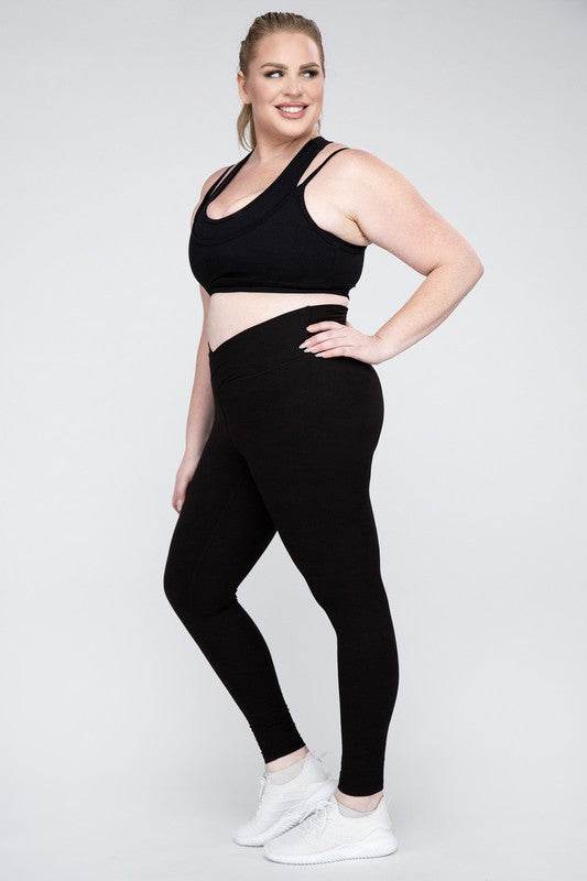 Plus Size V Waist Full Length Leggings - Shop Style & More | Fresh Looks, Everyday Deals & Free Shipping