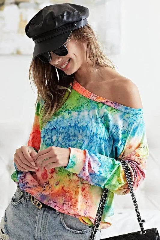 BiBi Tie Dye Soft Knit Jersey T-Shirt - Shop Style & More | Fresh Looks, Everyday Deals & Free Shipping