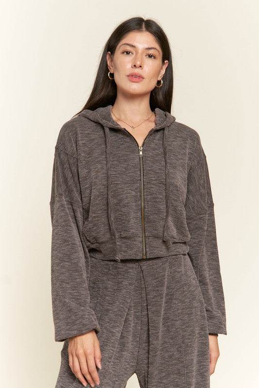 Zip-up drop shoulder hooded jacket - Shop Style & More | Fresh Looks, Everyday Deals & Free Shipping