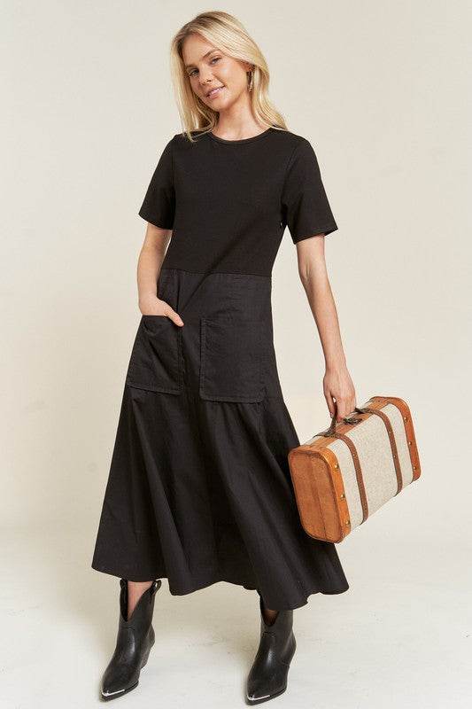 KNIT MIX DRESS - Shop Style & More | Fresh Looks, Everyday Deals & Free Shipping