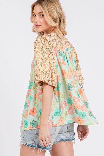 SAGE+FIG Button Down Bubble Sleeves Shirt - Shop Style & More | Fresh Looks, Everyday Deals & Free Shipping