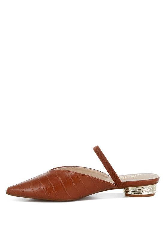 Renata Fantasy Heel Croco Mules - Shop Style & More | Fresh Looks, Everyday Deals & Free Shipping