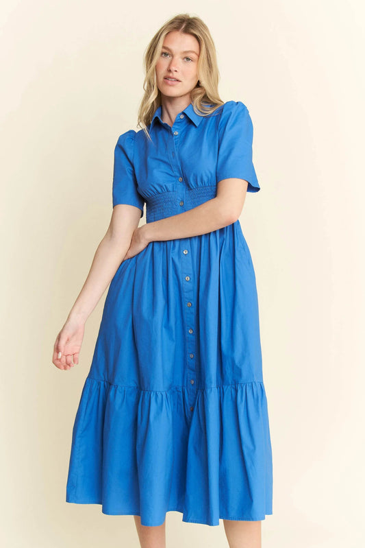 Jade By Jane Short Sleeve Button Down Midi Dress - Shop Style & More | Fresh Looks, Everyday Deals & Free Shipping